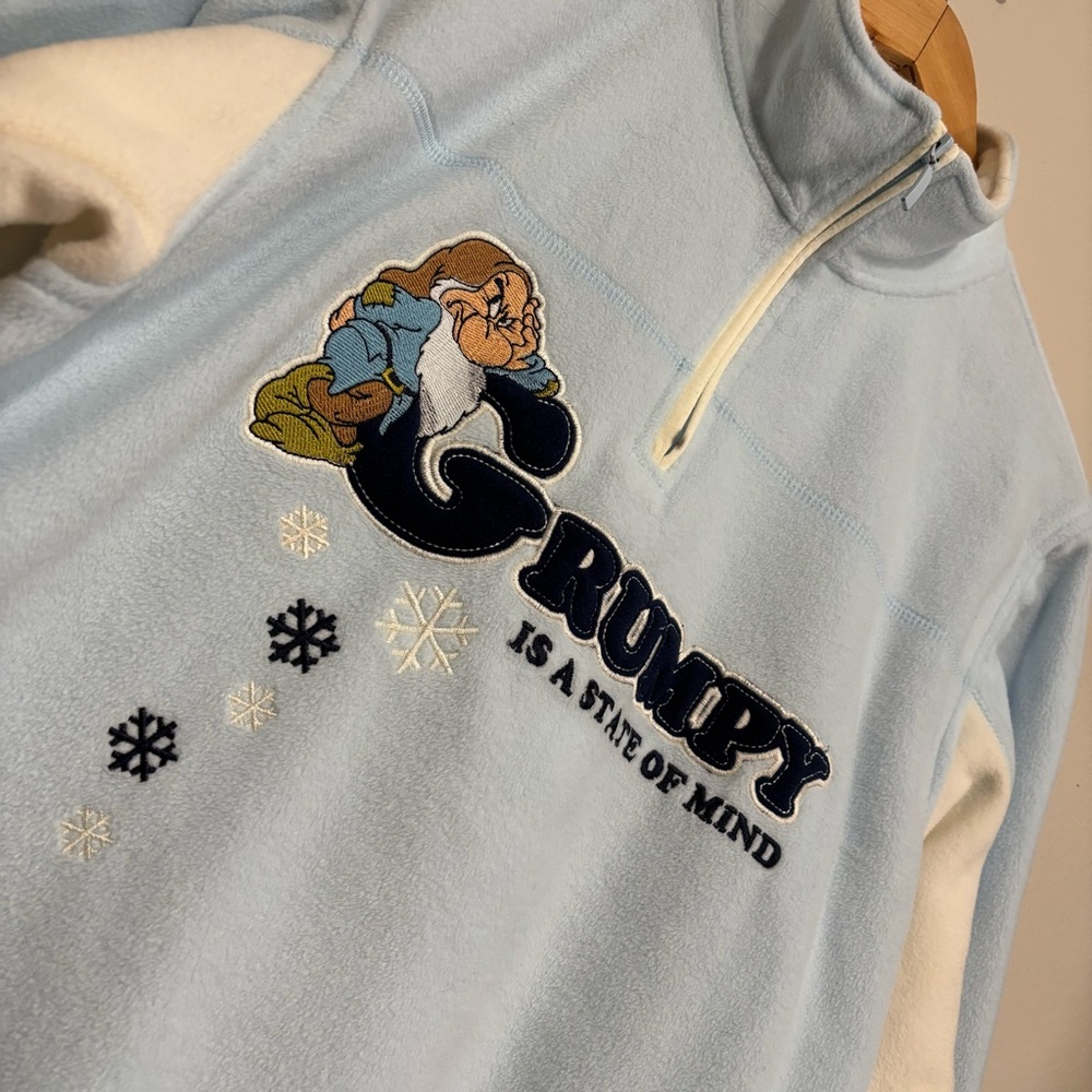 Disney Fleece Pullover Sweatshirt Size Large 12/14 Snow White Grumpy Character - Picture 5 of 7